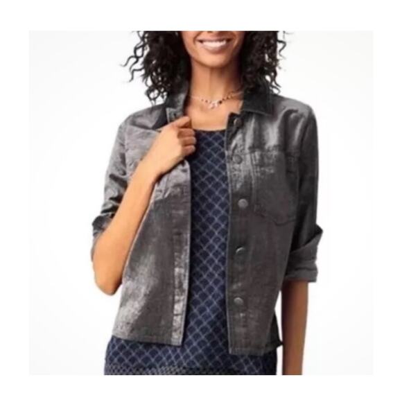 Cabi 3730 Tuesday Topper crushed velvet jacket women’s size S - Picture 1 of 11